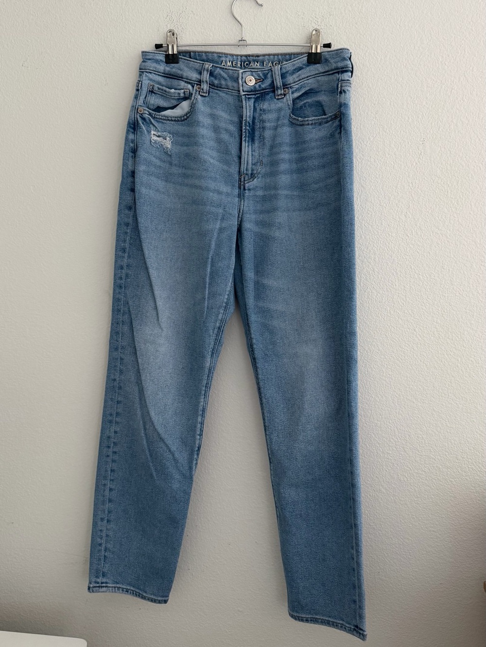 American Eagle Outfitters Straight-Leg Light Blue Jeans